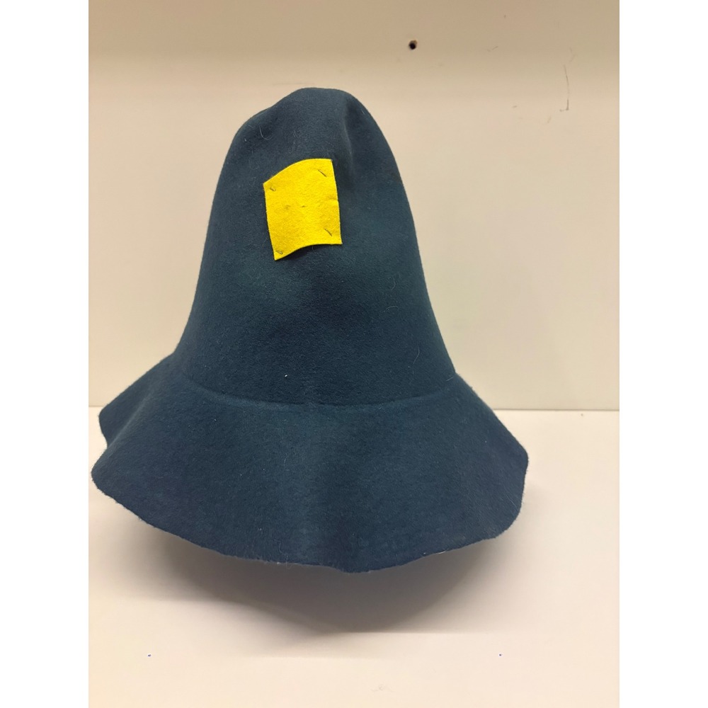Tall Pointed Wizard Witch Hat Dark Teal Green Felt Costume Cosplay Accessory
